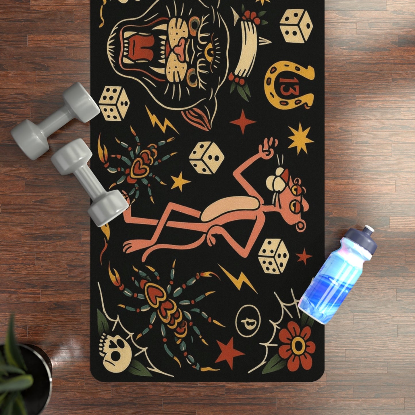 Macabre & Mantras — Tattoo Design Yoga Mat (3mm) | Yune Yoga-4